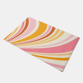 Farbenfrohe Retrovibes Fußmatte (Schrägansicht)