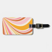 Farbenfrohe Retrovibes Gepäckanhänger (Vorderseite horizontal)