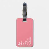 Farbenfrohe Retrovibes Gepäckanhänger (Rückseite vertikal)