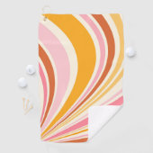 Farbenfrohe Retrovibes Golfhandtuch (Insitu)
