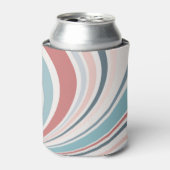 Farbenfrohe Retrovibes in Rosa, Blau und Grau Dosenkühler (Kanne Vorderseite)