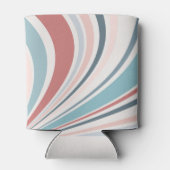 Farbenfrohe Retrovibes in Rosa, Blau und Grau Dosenkühler (Rückseite)