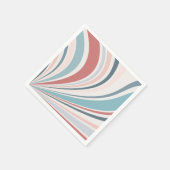 Farbenfrohe Retrovibes in Rosa, Blau und Grau Serviette (Ecke)