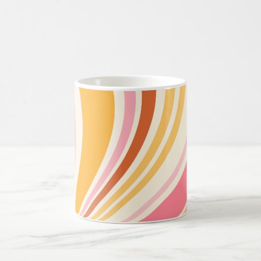 Farbenfrohe Retrovibes Kaffeetasse (Mittel)