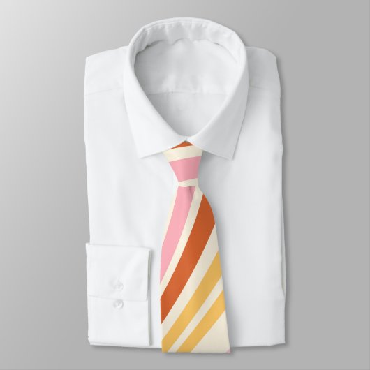 Farbenfrohe Retrovibes Krawatte (Gebunden)