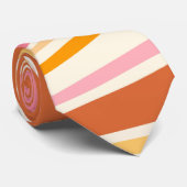Farbenfrohe Retrovibes Krawatte (Gerollt)