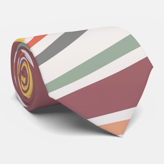 Farbenfrohe Retrovibes Krawatte (Gerollt)