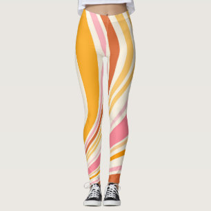 Farbenfrohe Retrovibes Leggings