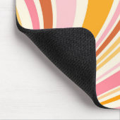 Farbenfrohe Retrovibes Mousepad (Ecke)