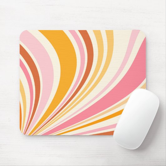 Farbenfrohe Retrovibes Mousepad (Mit Mouse)