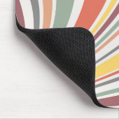 Farbenfrohe Retrovibes Mousepad (Ecke)