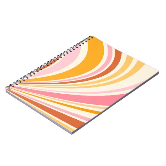 Farbenfrohe Retrovibes Notizblock (Linke Seite)