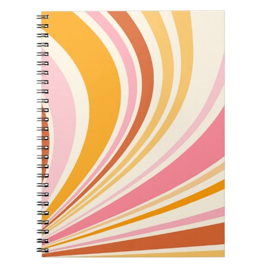 Farbenfrohe Retrovibes Notizblock (Vorderseite)