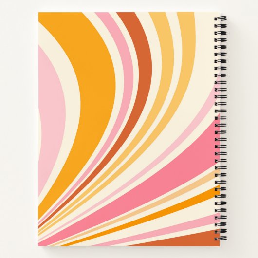 Farbenfrohe Retrovibes Notizblock (Rückseite)