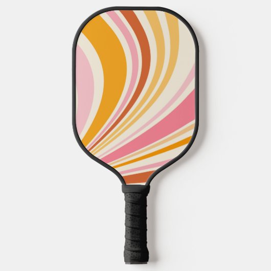 Farbenfrohe Retrovibes Pickleball Schläger (Vorderseite)