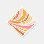 Farbenfrohe Retrovibes Serviette (Ecke)