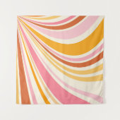 Farbenfrohe Retrovibes Wandteppich (Vorderseite (Horizontal))