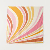 Farbenfrohe Retrovibes Wandteppich (Vorderseite)