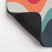 Farbenfrohe, Retrowellen im Retrostil Mousepad (Ecke)
