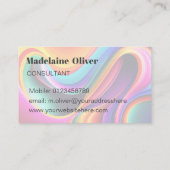 Farbenfrohe Retrowellen Moderne Visitenkarte (Rückseite)