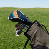 Farbenfrohe Retrowolken-Design Golf Headcover (In SItu)