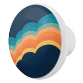 Farbenfrohe Retrowolken-Design Keramikknauf (Rechts)