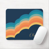 Farbenfrohe Retrowolken-Design Mousepad (Mit Mouse)