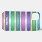 Farbenfrohe Ribbons Personalisierte Kunst Case-Mate iPhone Hülle (Rückseite (Horizontal))