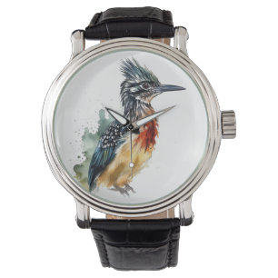 Farbenfrohe Roadrunner in Wasserfarbe Armbanduhr