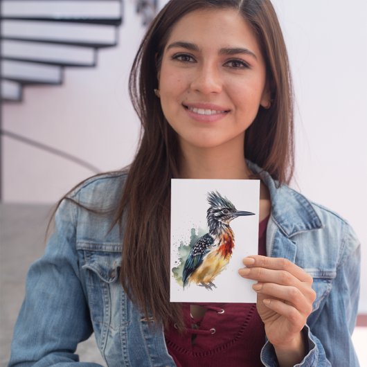 Farbenfrohe Roadrunner in Wasserfarbe Postkarte