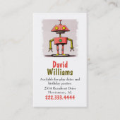 Farbenfrohe Robot Children Calling Card Telefonnummerkarte (Vorderseite)