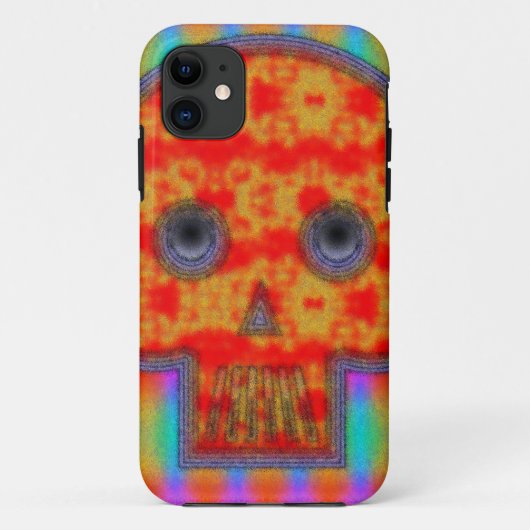 Farbenfrohe Robot Skull Painting Case-Mate iPhone Hülle (Rückseite)
