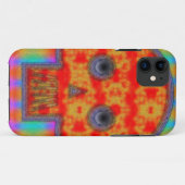 Farbenfrohe Robot Skull Painting Case-Mate iPhone Hülle (Rückseite (Horizontal))