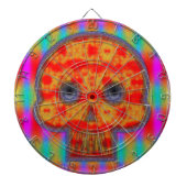 Farbenfrohe Robot Skull Painting Dartscheibe (vorne)