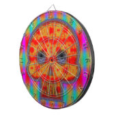 Farbenfrohe Robot Skull Painting Dartscheibe (Vorderseite rechts)