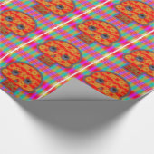 Farbenfrohe Robot Skull Painting Geschenkpapier (Ecke)