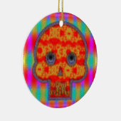 Farbenfrohe Robot Skull Painting Keramikornament (Rechts)