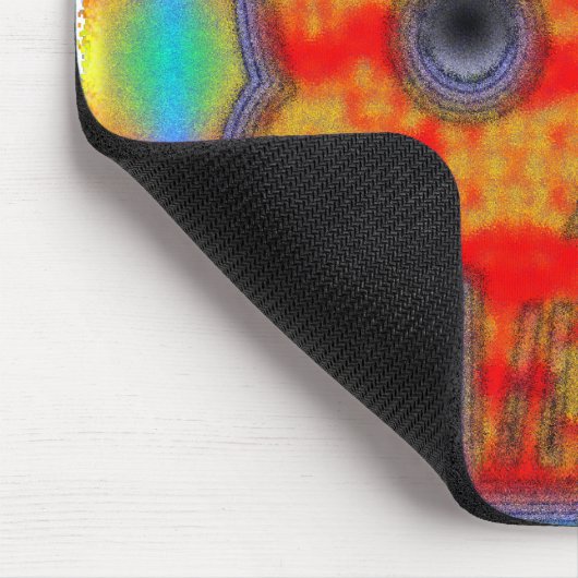 Farbenfrohe Robot Skull Painting Mousepad (Ecke)