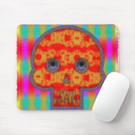 Farbenfrohe Robot Skull Painting Mousepad (Mit Mouse)