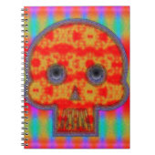 Farbenfrohe Robot Skull Painting Notizblock (Vorderseite)