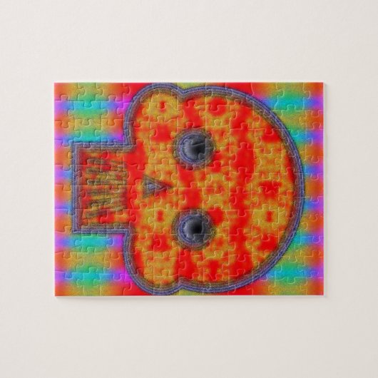 Farbenfrohe Robot Skull Painting Puzzle (Horizontal)
