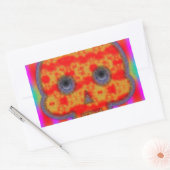 Farbenfrohe Robot Skull Painting Rechteckiger Aufkleber (Umschlag)