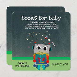 Farbenfrohe Roboterkarte Einladung