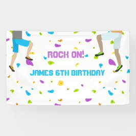 Farbenfrohe Rock Climbing Party Banner