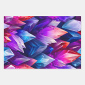 Farbenfrohe Rock Crystal Art Wrapping Paper Sheets Geschenkpapier Set (Vorderseite 3)