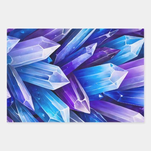 Farbenfrohe Rock Crystal Art Wrapping Paper Sheets Geschenkpapier Set (Vorderseite 3)