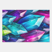 Farbenfrohe Rock Crystal Art Wrapping Paper Sheets Geschenkpapier Set (Vorderseite 2)
