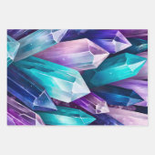 Farbenfrohe Rock Crystal Art Wrapping Paper Sheets Geschenkpapier Set (Vorderseite)