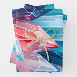 Farbenfrohe Rock Crystal Art Wrapping Paper Sheets Geschenkpapier Set
