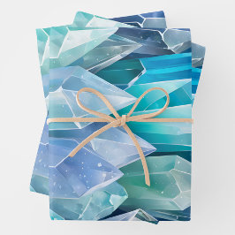 Farbenfrohe Rock Crystal Art Wrapping Paper Sheets Geschenkpapier Set